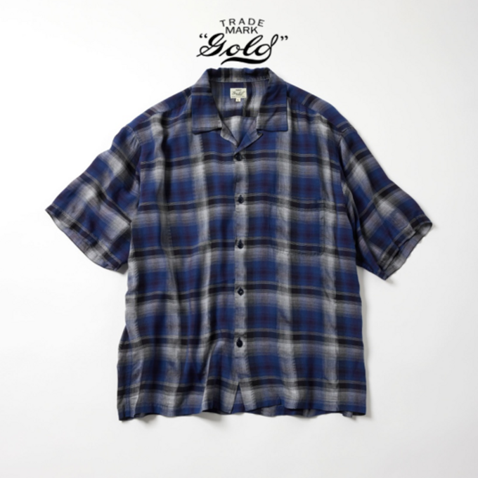 GOLD（ゴールド）RAYON CHECK S/S OPEN SHIRT / スタッフブログ