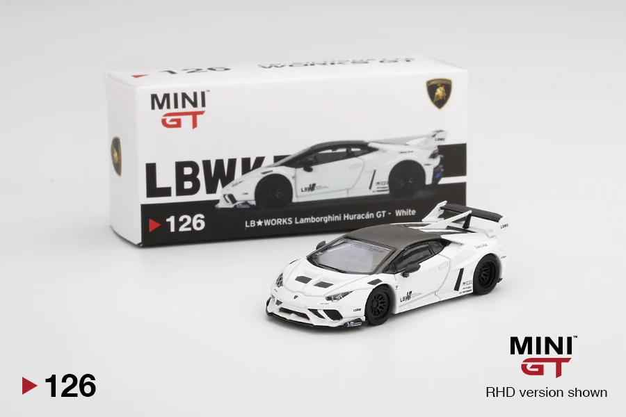 LB☆WORKS Lamborghini Huracán GT White 126 | MINI GT Wiki | Fandom