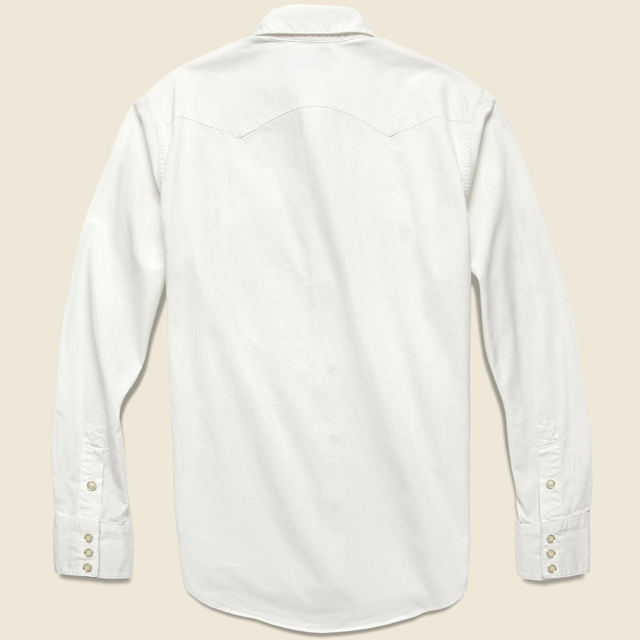 Slim Fit Twill Western Shirt - White