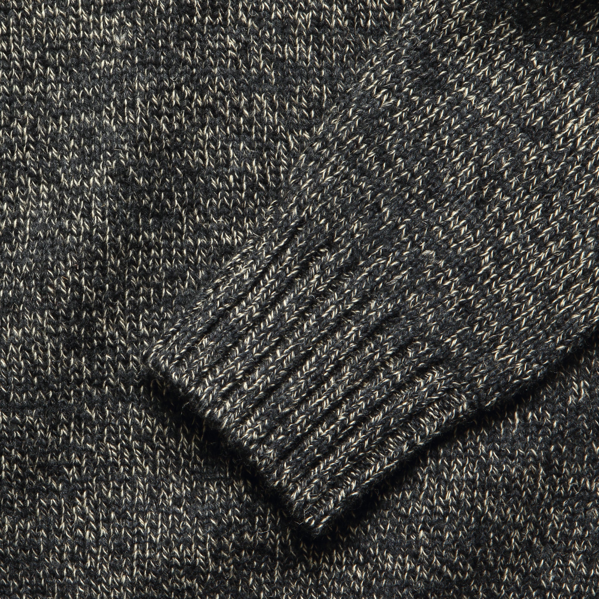 Marled Turtleneck Sweater - Black