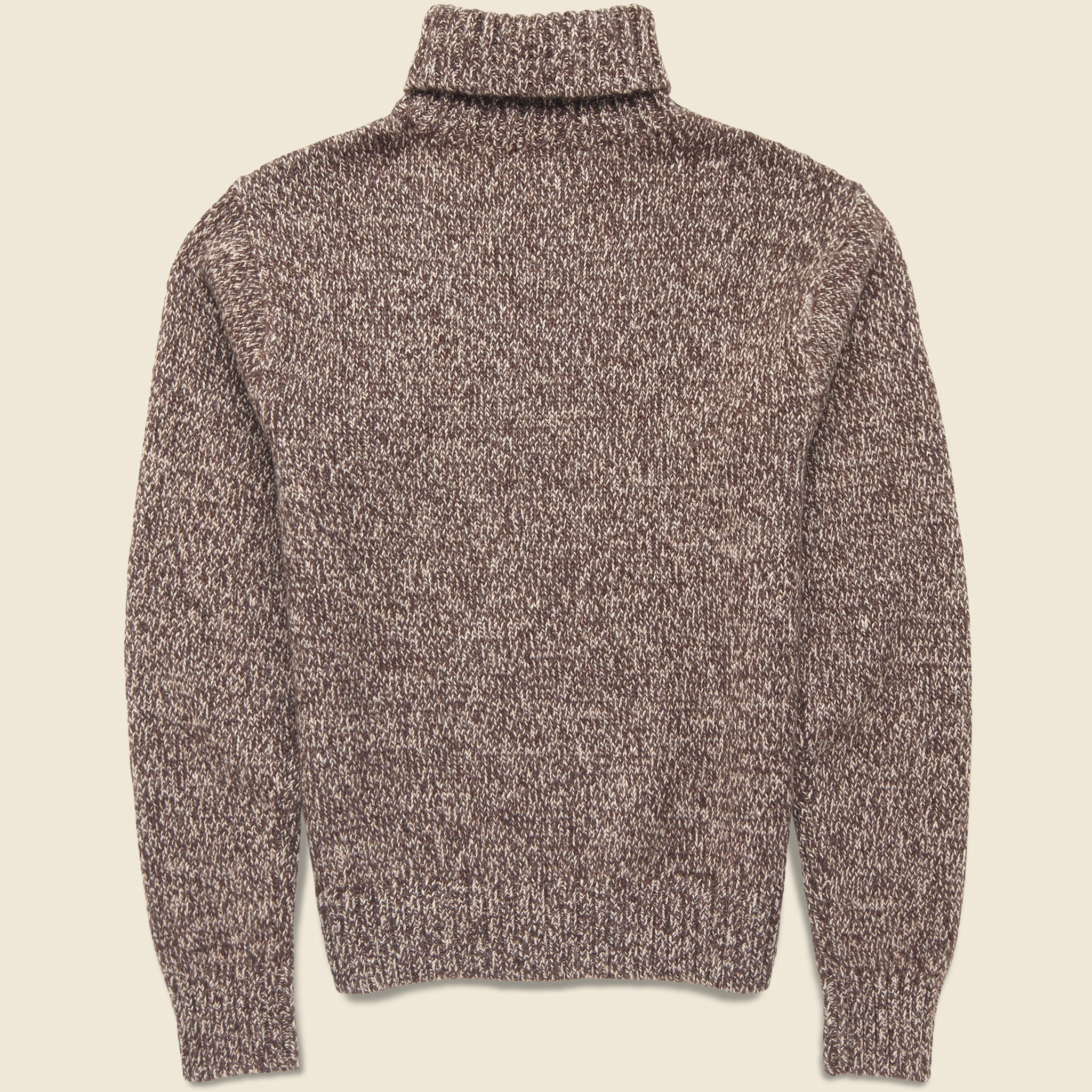 Marled Turtleneck Pullover - Brown