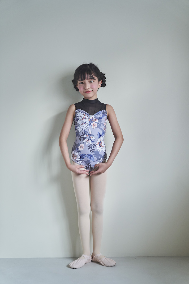stina / type Y neck ribbon / Happiness gray / kids / girl