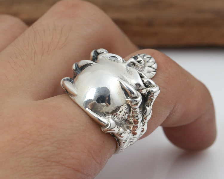 925 Silver Power-Paw-Skull Ring - Cool Punk Jewelry for Men
