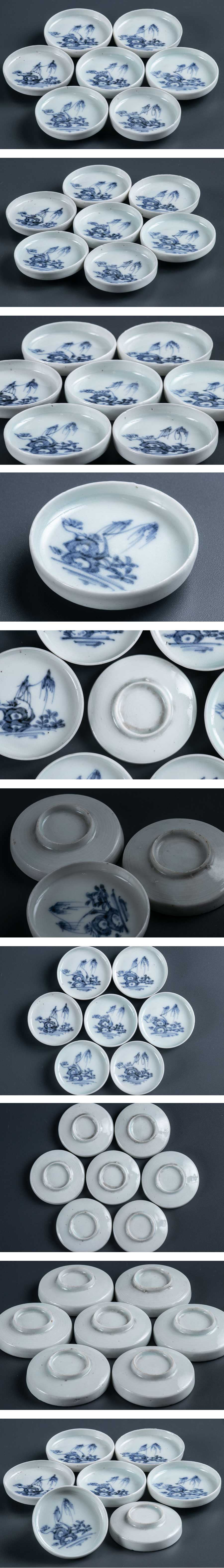 古伊万里 豆皿 5枚 染付 江戸期 a504 古伊万里 豆皿 5枚 染付 江戸期 a504