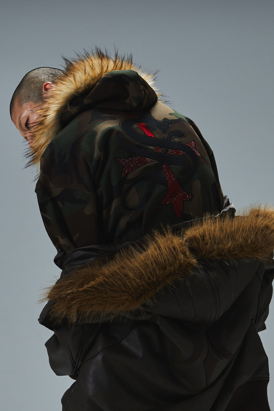 Faux Fur Cross Zip Hoodie｜SUPPLIER｜フーディー