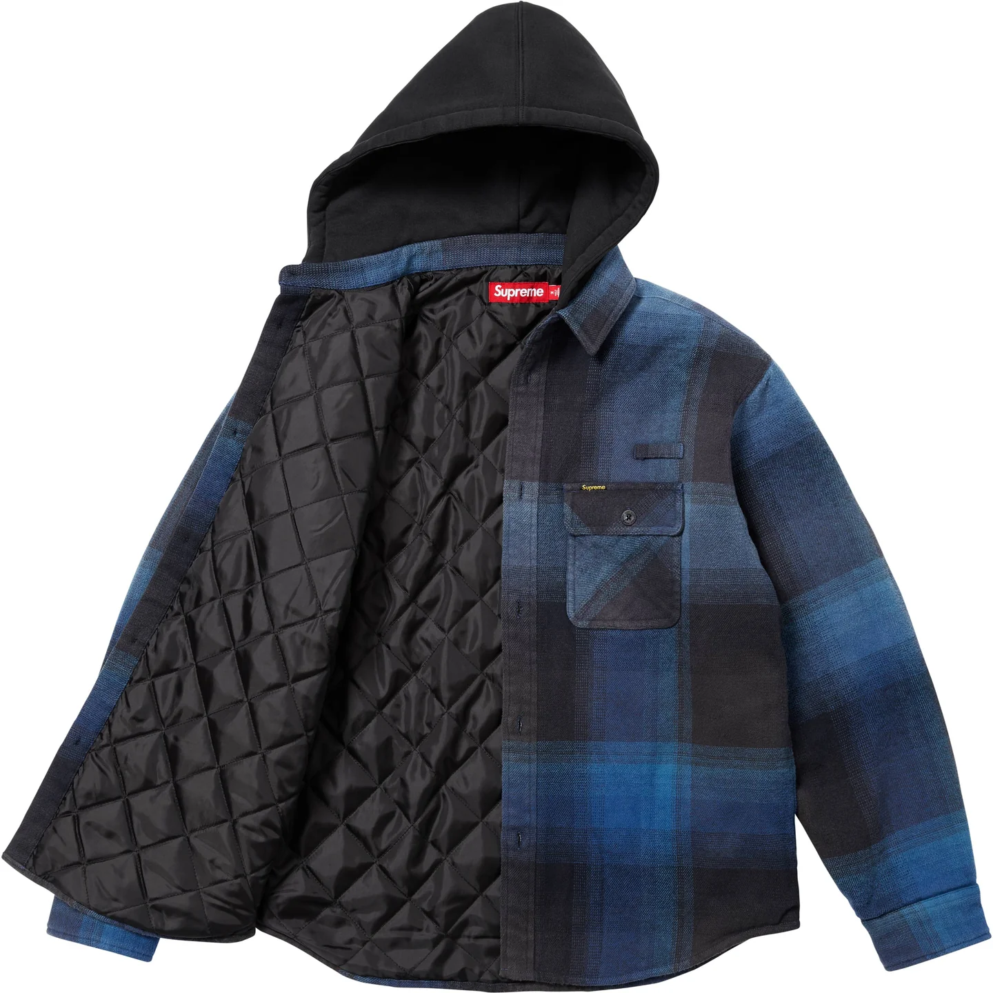 Quilted Lined Hooded Flannel Shirt | Supreme 25ss