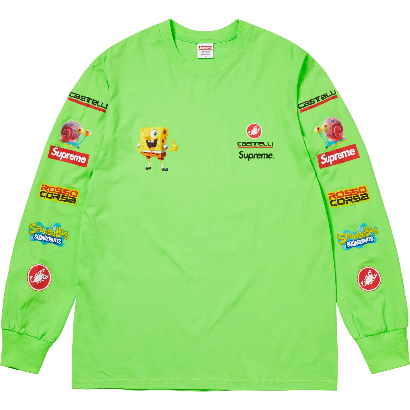 Supreme®/SpongeBob SquarePants/Castelli® Racing L/S Tee | Supreme 25ss