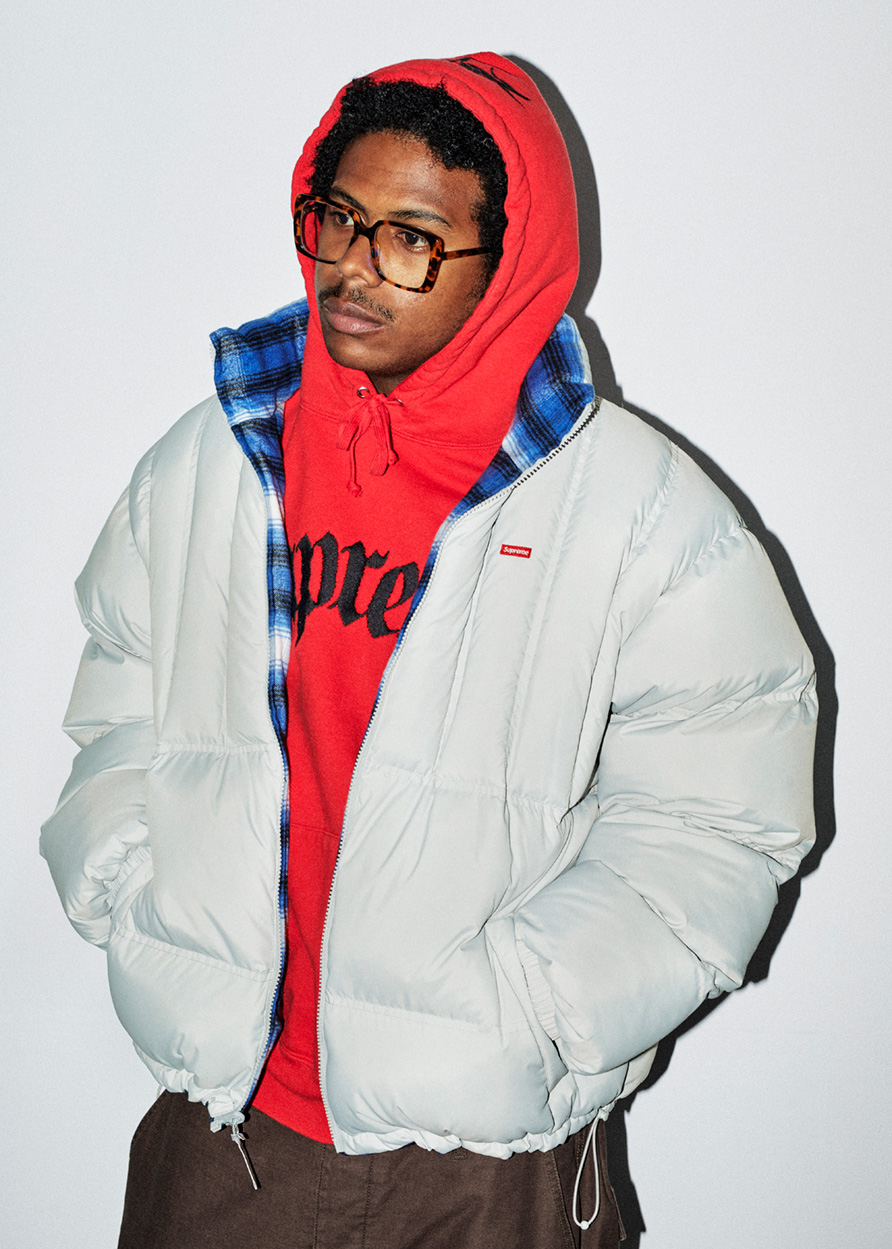 Flannel Reversible Puffer Jacket | Supreme 22fw