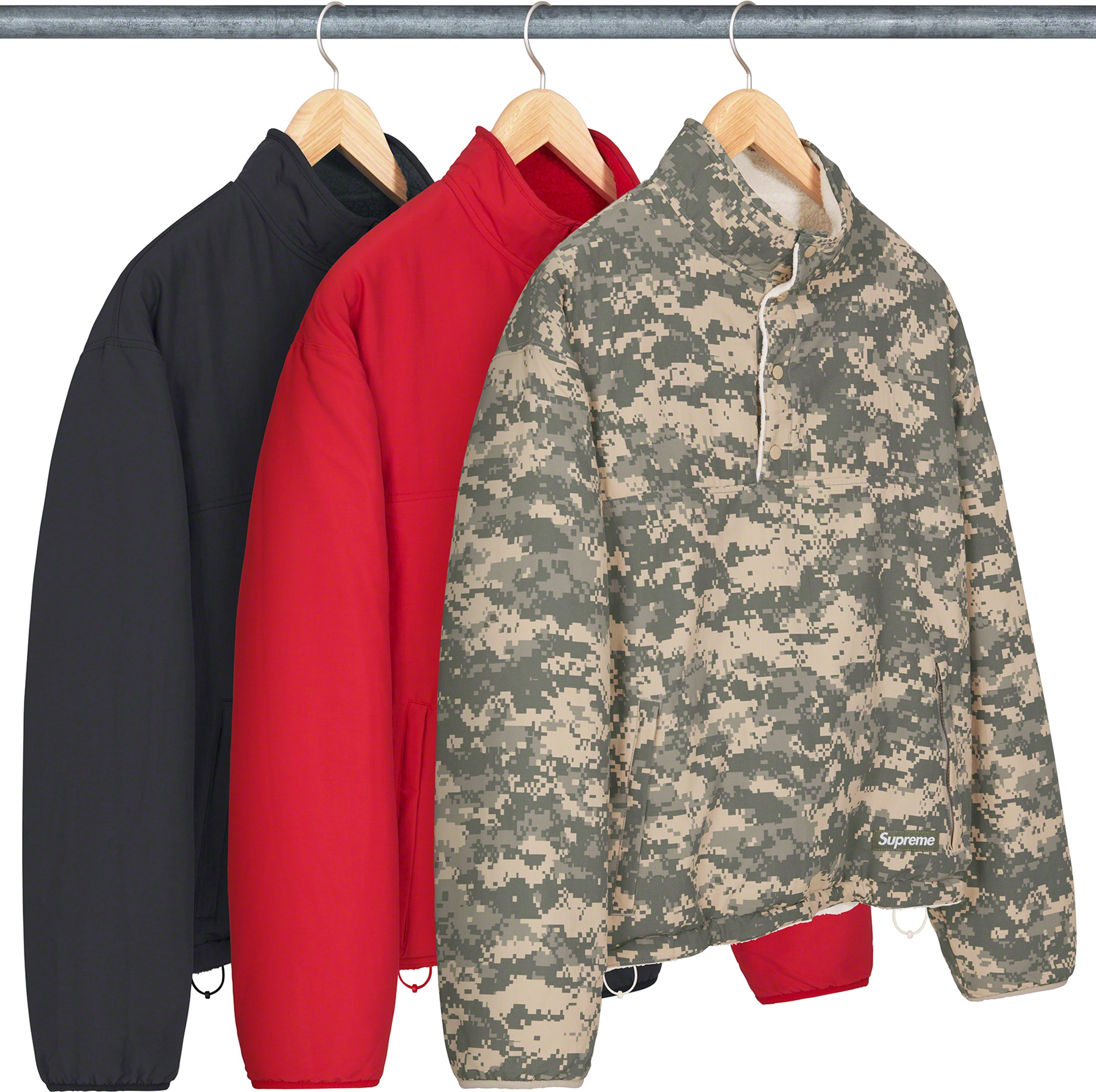 Polartec® Shearling Reversible Pullover | Supreme 23fw