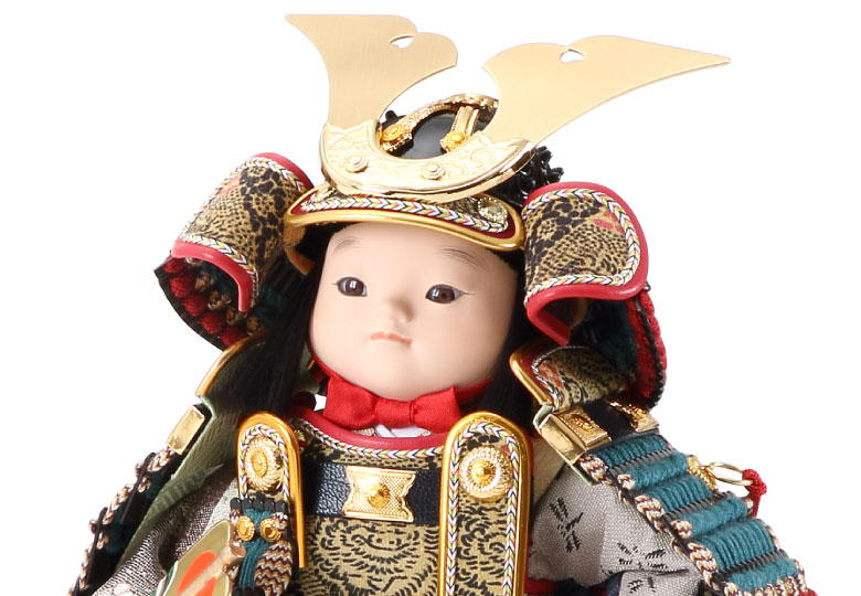五月人形 鎧着子供大将 縹威 / おしゃれでコンパクトなかわいい